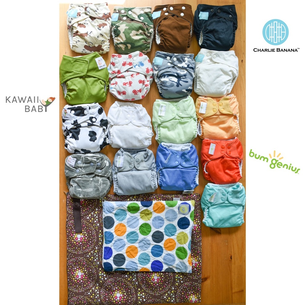 Cute Cloth Diaper Lot / Complete Stash